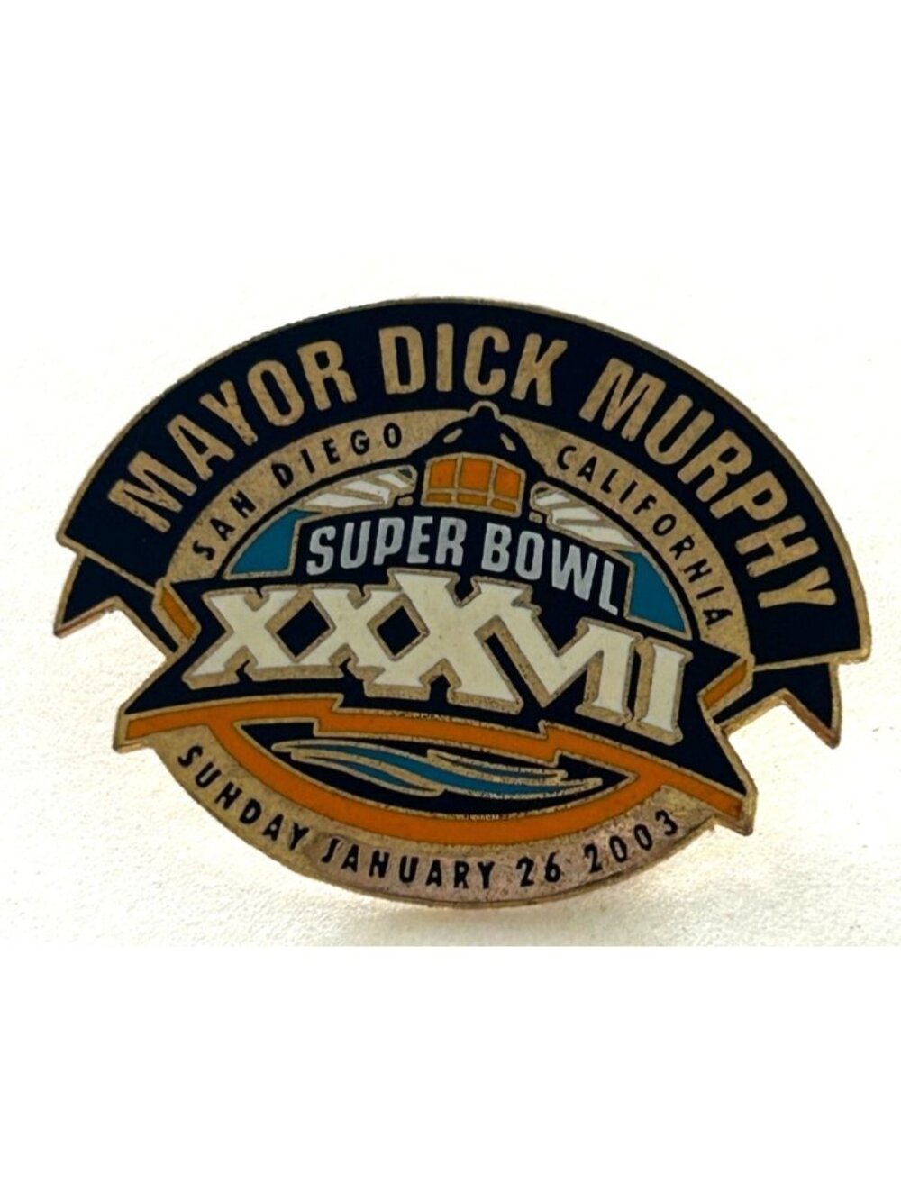 Mayor Dick Murphy Super Bowl XXXVII Pin San Diego California 2003 NFL Collectibl